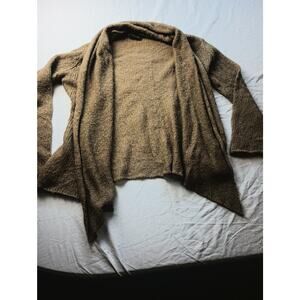 Wooden Ships Brown Yellow Knit Cardigan Mohair Wool Small Medium